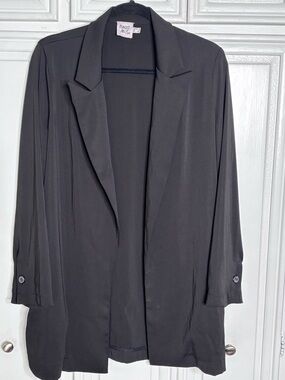 Princess Polly Black Open-Front Blazer sz 2